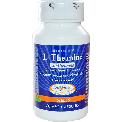 Enzymatic Therapy L-Theanine, 60 Veg Capsules