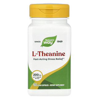 Nature's Way, L-Theanine, 60 Cápsulas Veganas (100 mg por Cápsula)