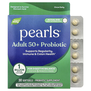 Nature's Way, Pearls®，50 歲以上成年人益生菌，10 億 CFU，30 粒軟膠囊