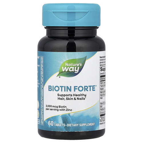 Nature's Way, Biotin Forte® mit Zink, 60 Tabletten