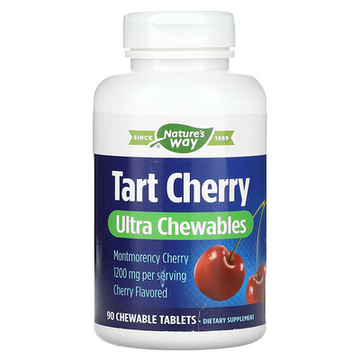 

Nature's Way Tart Cherry, Ultra Chewable, вишня, 400 мг, 90 жевательных таблеток