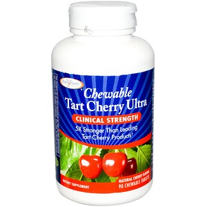 Отзывы о Энзайматик Терапи, Tart Cherry Ultra Chewable, Natural Cherry Flavor, 90 Chewable Tablets