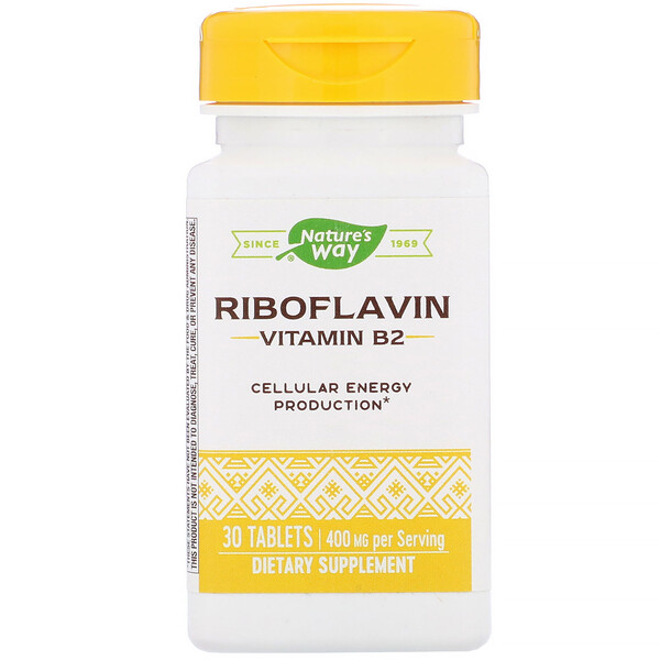 Natures Way Riboflavin Vitamin B2 400 Mg 30 Tablets Iherb 4321