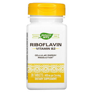 Отзывы о Натурес Вэй, Riboflavin Vitamin B2, 400 mg, 30 Tablets