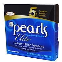 Pearls Elite, Высокоэффективные пробиотики, 30 капсул для приема по одной капсуле в день - изображение