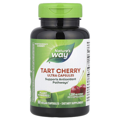 Nature's Way, Cereza ácida, Ultracápsulas, 90 cápsulas veganas (400 mg por cápsula)