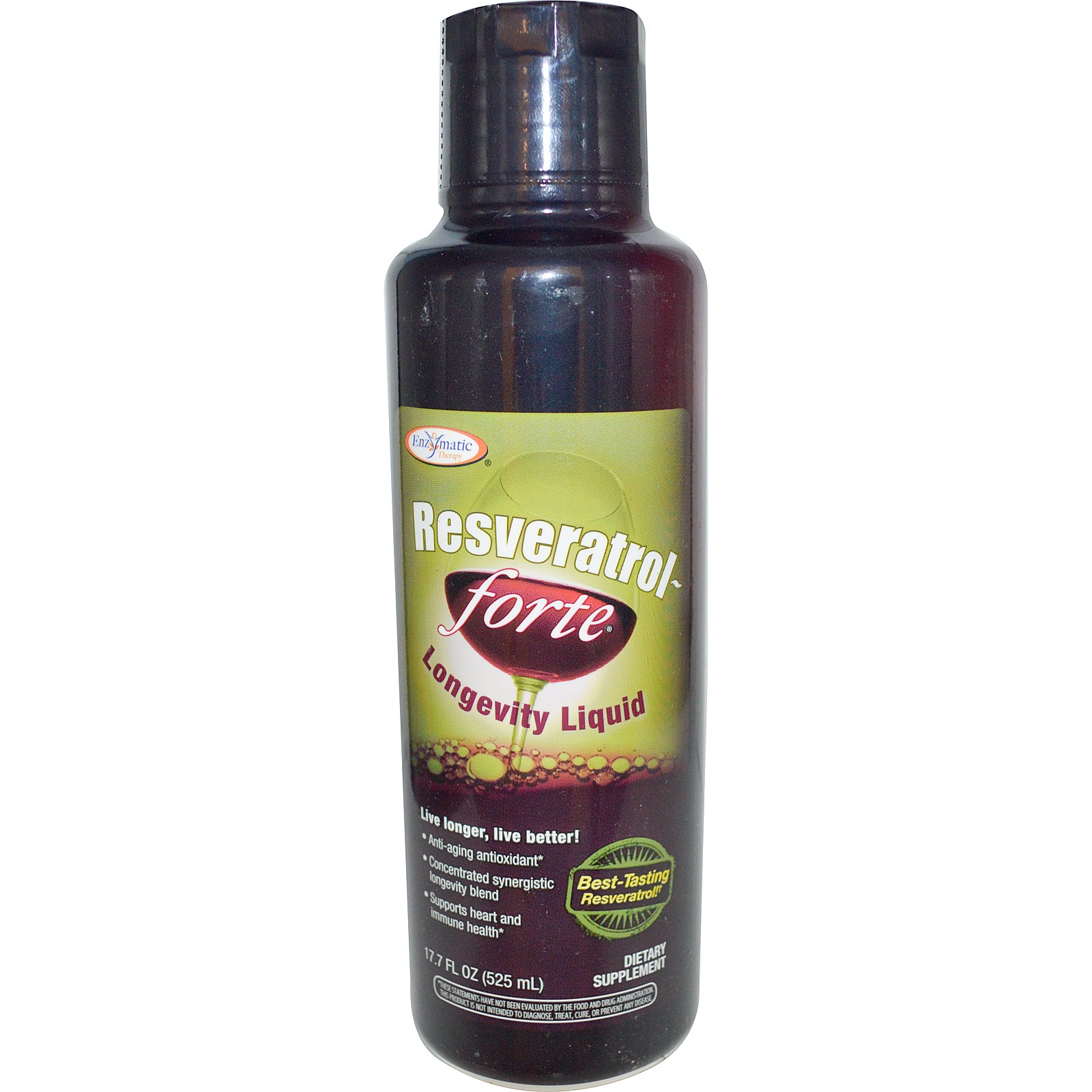 Enzymatic Therapy, ResveratrolForte Longevity Liquid, 17.7 fl oz (525