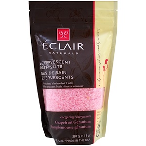 Отзывы о Эклэр Нэчуралс, Effervescent Bath Salts, Grapefruit Geranium, 14 oz (397 g)