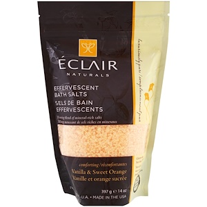 Отзывы о Эклэр Нэчуралс, Effervescent Bath Salts, Vanilla & Sweet Orange, 14 oz (397 g)