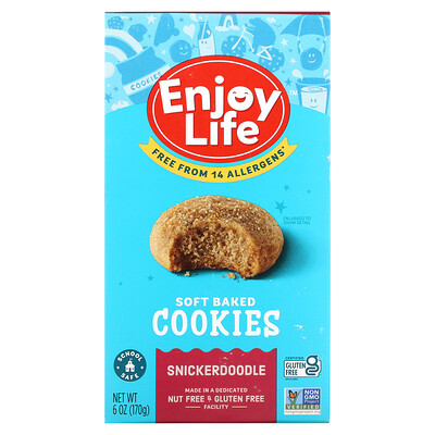 Enjoy Life Foods Мягкое печенье, печенье сникердудл, не содержит глютен, 6 унций (170 г)