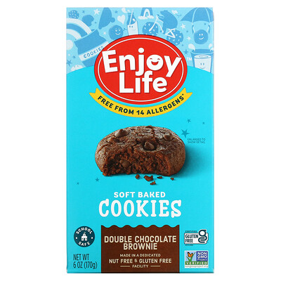 Enjoy Life Foods Мягкие печенья, вдвое больше шоколада, 6 унций (170 г)