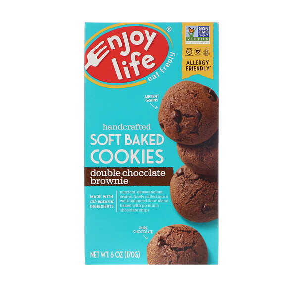 Enjoy Life Foods, Soft Baked Cookies, Double Chocolate Brownie, 6 oz (170 g)