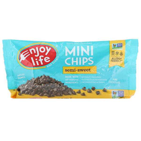 Enjoy Life Foods, Мини-капли, полугорький шоколад, 283 г