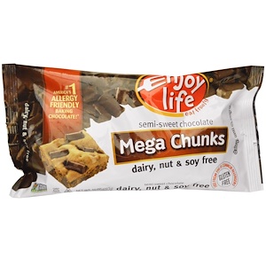 Enjoy Life Foods, Mega Chunks, Полусладкий шоколад, 10 унций (283 г)
