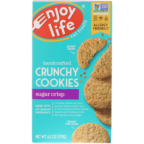 Enjoy Life Foods, Handcrafted Crunchy Cookies, Sugar Crisp, 6.3 oz (179