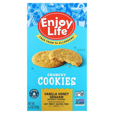 

Enjoy Life Foods, Crunchy Cookies, Vanilla Honey Graham, 6.3 oz (179 g)