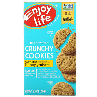 Enjoy Life Foods, Handcrafted Crunchy Cookies, Vanilla Honey Graham, 6.3 oz (179 g)