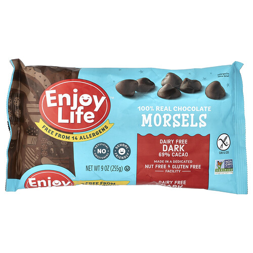 Enjoy Life Foods, Morsels, Dark Chocolate, dunkle Schokolade, 69% Kakao, 255 g (9 oz.)