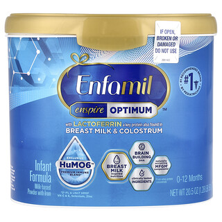 Enfamil, Enspire Optimum™, Fórmula para bebés, Fórmula a base de leche en polvo con hierro, De 0 a 12 meses, 581 g (20,5 oz)
