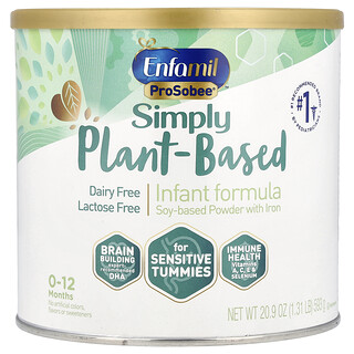 Enfamil, ProSobee®, Simply Plant-Based, Säuglingsnahrung, Pulver auf Sojabasis mit Eisen, 0–12 Monate, 593 g (20,9 oz.)