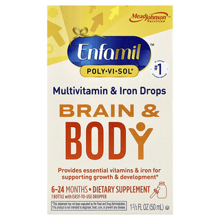 إنفاميل‏, Poly · Vi · Sol® ، قطرات الدماغ والجسم ، فيتامينات متعددة ، وقطرات حديد ، 6-24 شهرًا ، 1 2/3 أونصة سائلة (50 مل)