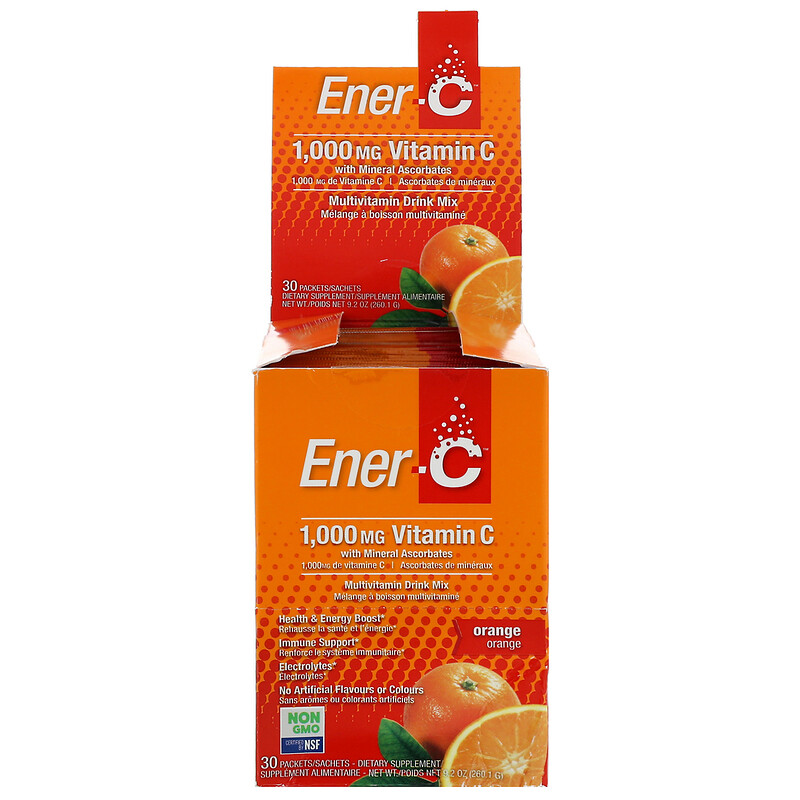 Ener-C, Vitamin C, Multivitamin Drink Mix, Orange, 30 Packets, 9.2 oz ...