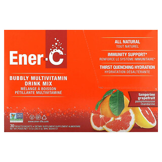 Ener-C, 维生素 C，气泡多维生素混合饮品，橘子葡萄柚味，1,000 毫克，30 包