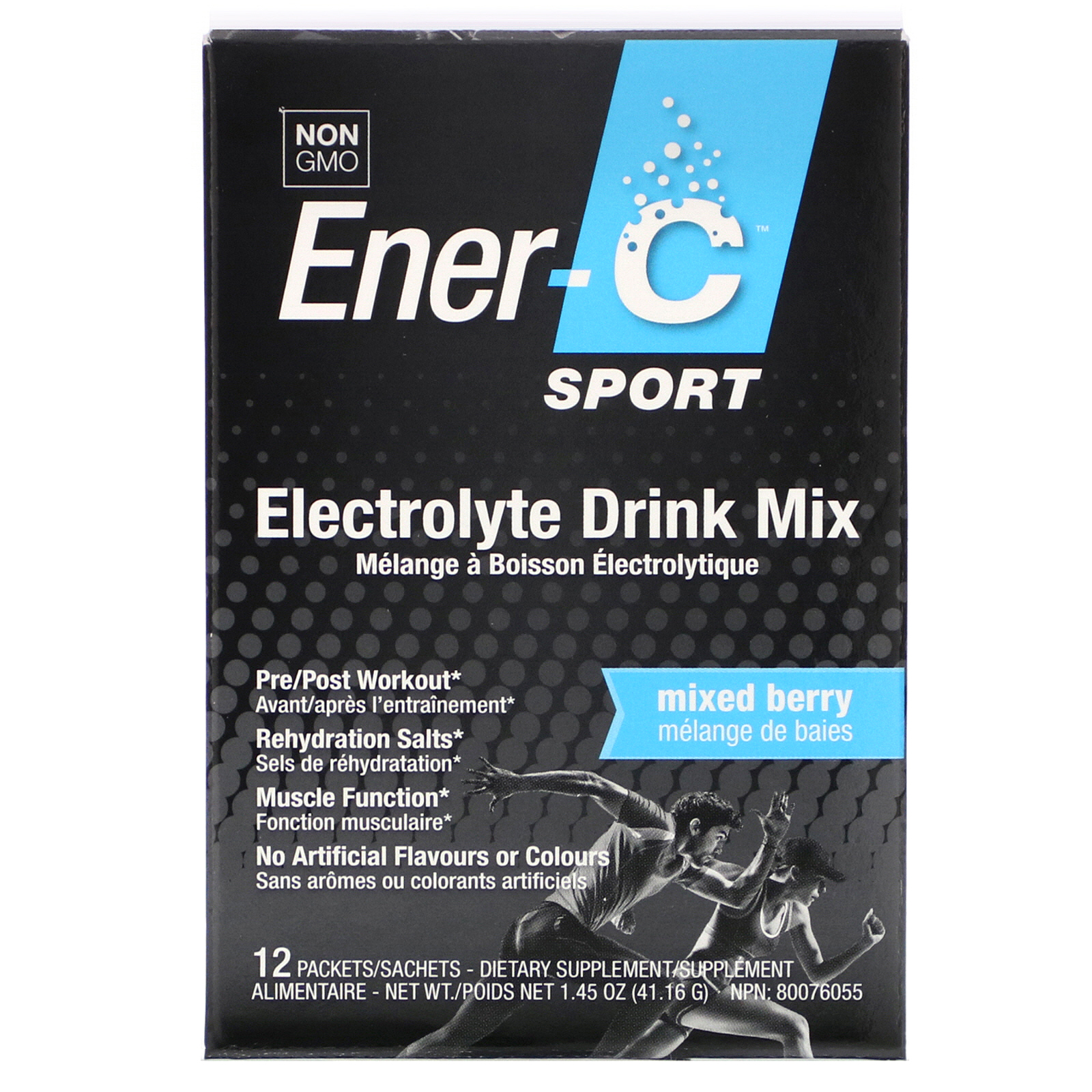 Ener C Sport Electrolyte Drink Mix Mixed Berry 12 Packets 0 1 Oz 3 43 G Each Iherb