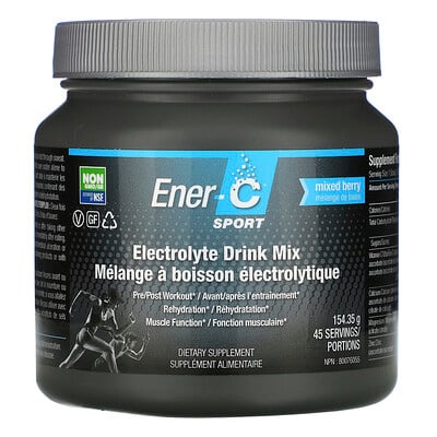 Ener-C Sport, Electrolyte Drink Mix, Mixed Berry, 154.35 g