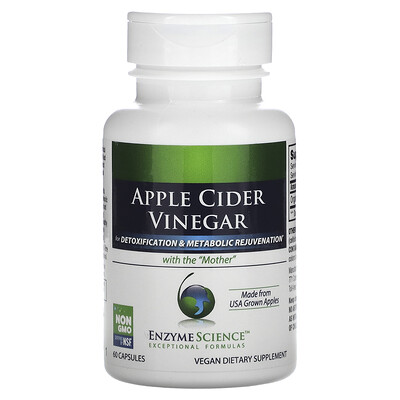 

Enzyme Science, Apple Cider Vinegar with the Mother, 60 Capsules