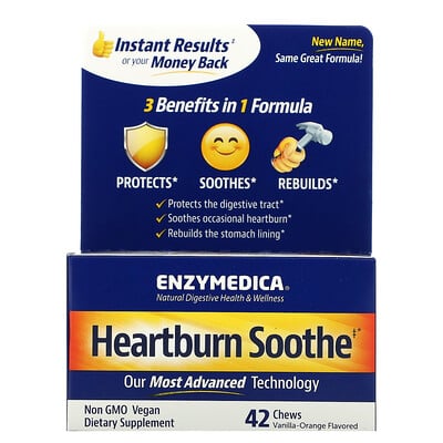 

Enzymedica Heartburn Soothe Vanilla-Orange 42 Relief Chews