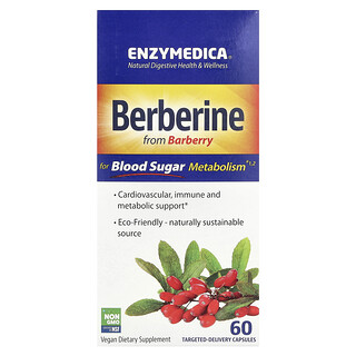 Enzymedica, Berberina, 60 cápsulas de liberación dirigida