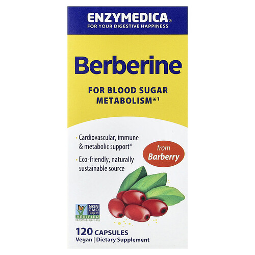 Enzymedica, Berberin, 120 Kapseln mit gezielter Abgabe