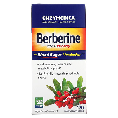 

Enzymedica Berberine 120 Targeted-Delivery Capsules