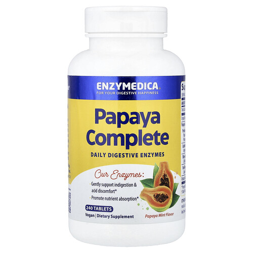 Enzymedica, Papaya Complete, Papaya-Minze, 240 Tabletten