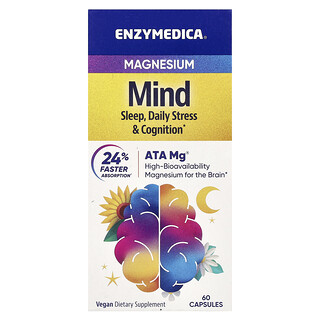 Enzymedica, Magnesium, Mind, 350 mg, 60 Capsules