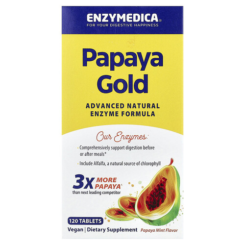 Enzymedica, Papaya Gold, Papaya-Minze, 120 Tabletten