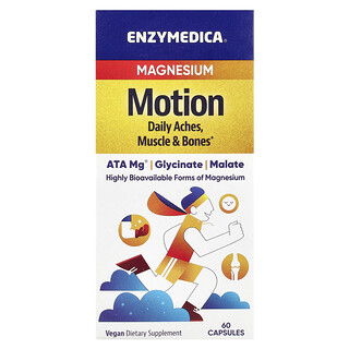 Enzymedica, Magnesium Motion, 60 Cápsulas (350 mg por Cápsula)