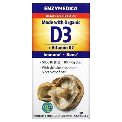 

Enzymedica Органический D3 + витамин K2`` 60 капсул