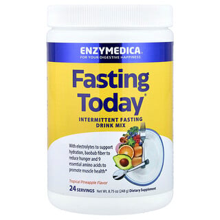 Enzymedica, Fasting Today®, Intermittent Fasting Drink Mix, Tropical Pineapple, 8.75 oz (248 g)