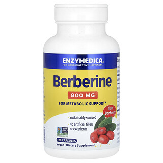 Enzymedica, Berberină, 800 mg, 120 capsule (400 mg per capsulă)