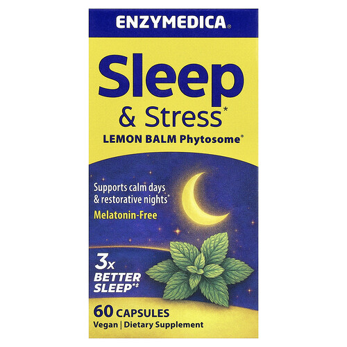 Enzymedica, Sleep and Stress, 60 Kapseln (200 mg pro Kapsel)