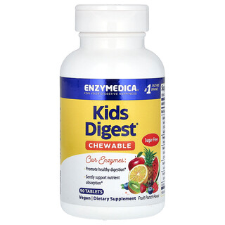Enzymedica, Kids Digest, Punch cu fructe, 90 de tablete