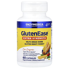 GlutenEase®, добавка для розщеплення глютену, 60 капсул