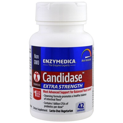 Enzymedica Candidase, Extra Strength, 42 капсулы