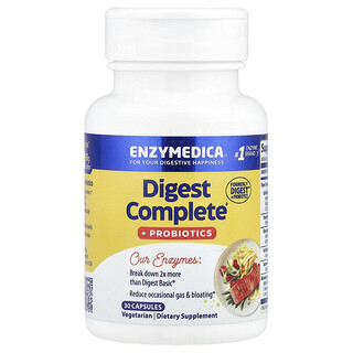 Enzymedica, Digest Complete® + 益生菌，30 粒胶囊