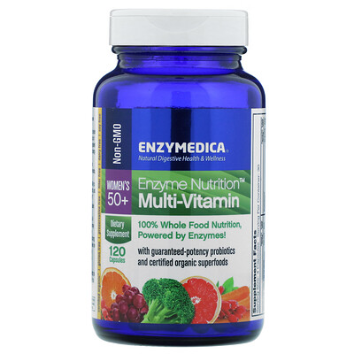 

Мультивитамины Enzyme Nutrition, для женщин старше 50 лет, 120 капсул