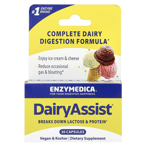 Enzymedica, DairyAssist®, 30 Kapseln