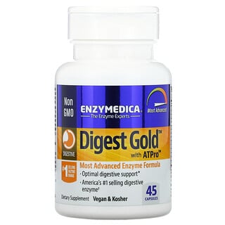 Enzymedica, Digest Gold com ATPro, 45 Cápsulas