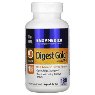 Enzymedica, Digest Gold مع ATPro، عدد 180 كبسولة